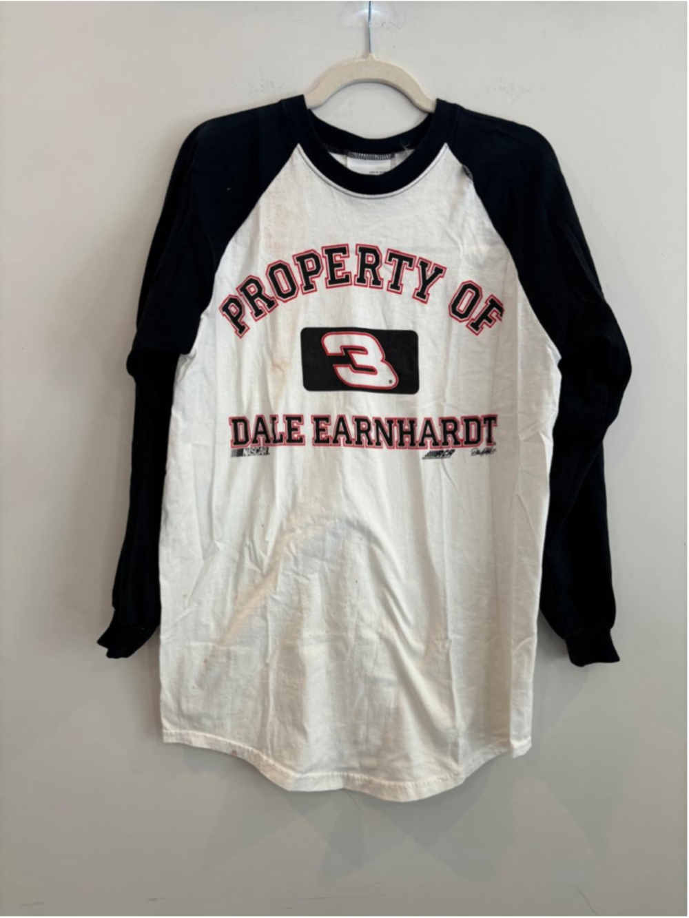 Vintage Dale Earnhardt #3 NASCAR Competitors View Raglan Shirt L #N01